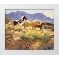 thumbnail image 1 of Goldrick, Claire 23x20 White Modern Wood Framed Museum Art Print Titled - Horses at Big Wash, 1 of 4