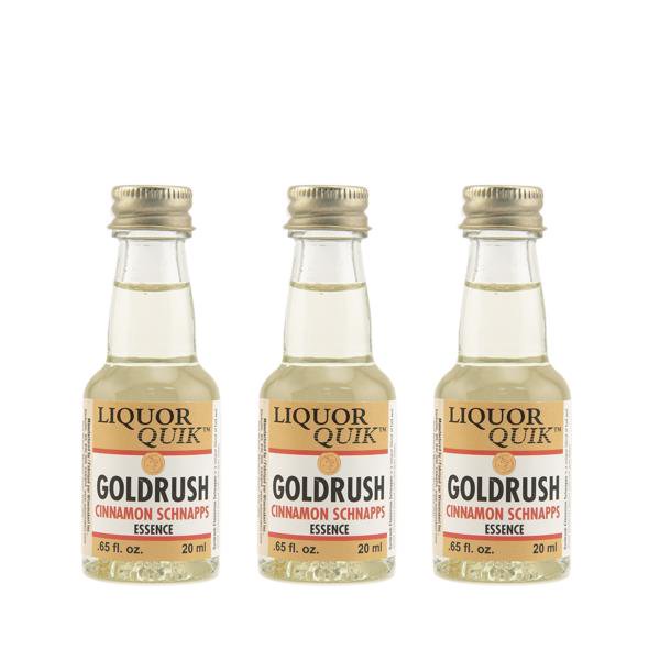 Goldrush Cinnamon Schnapps Liquor Quik Essence 3 per Pack (20 ml 0.65