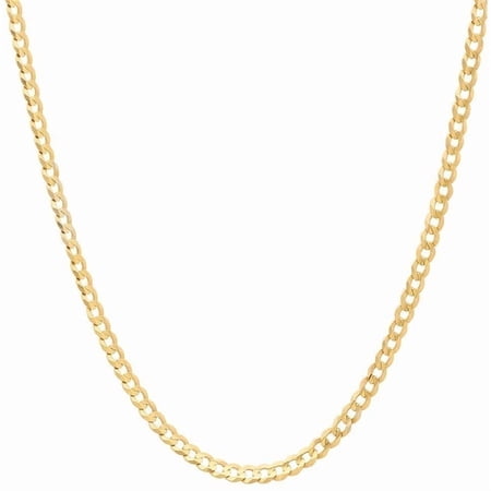 Golds Real Genuine 14K Yellow Gold Filled Cuban Link Chain Necklace 2 mm 20 Inch for Men and Women
