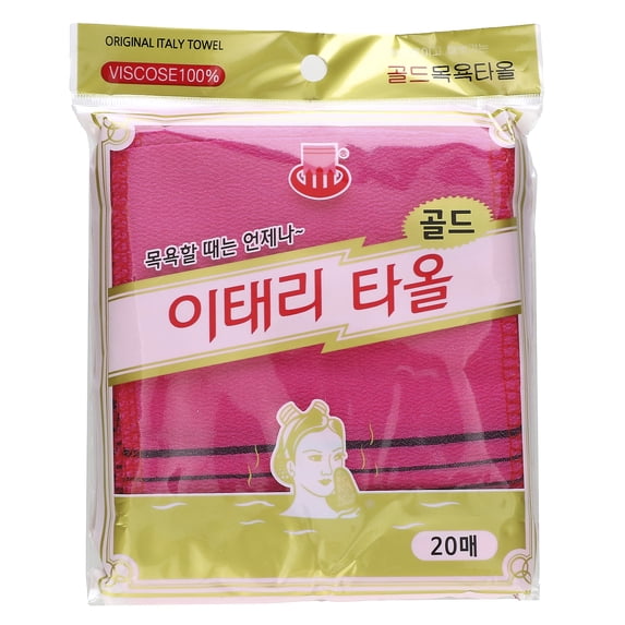 Goldsangsa Exfoliating Towel, Pink, 20 Count