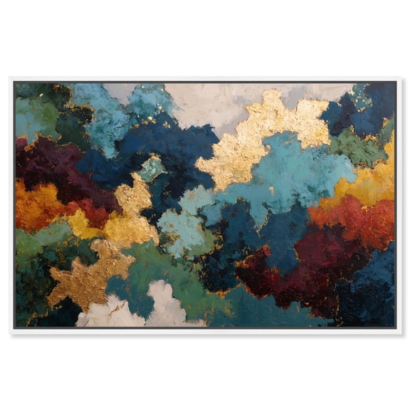 Goldsmith's Atlas I Canvas Print Abstract Wall Art by Art Remedy, White Frame, 24 x 16