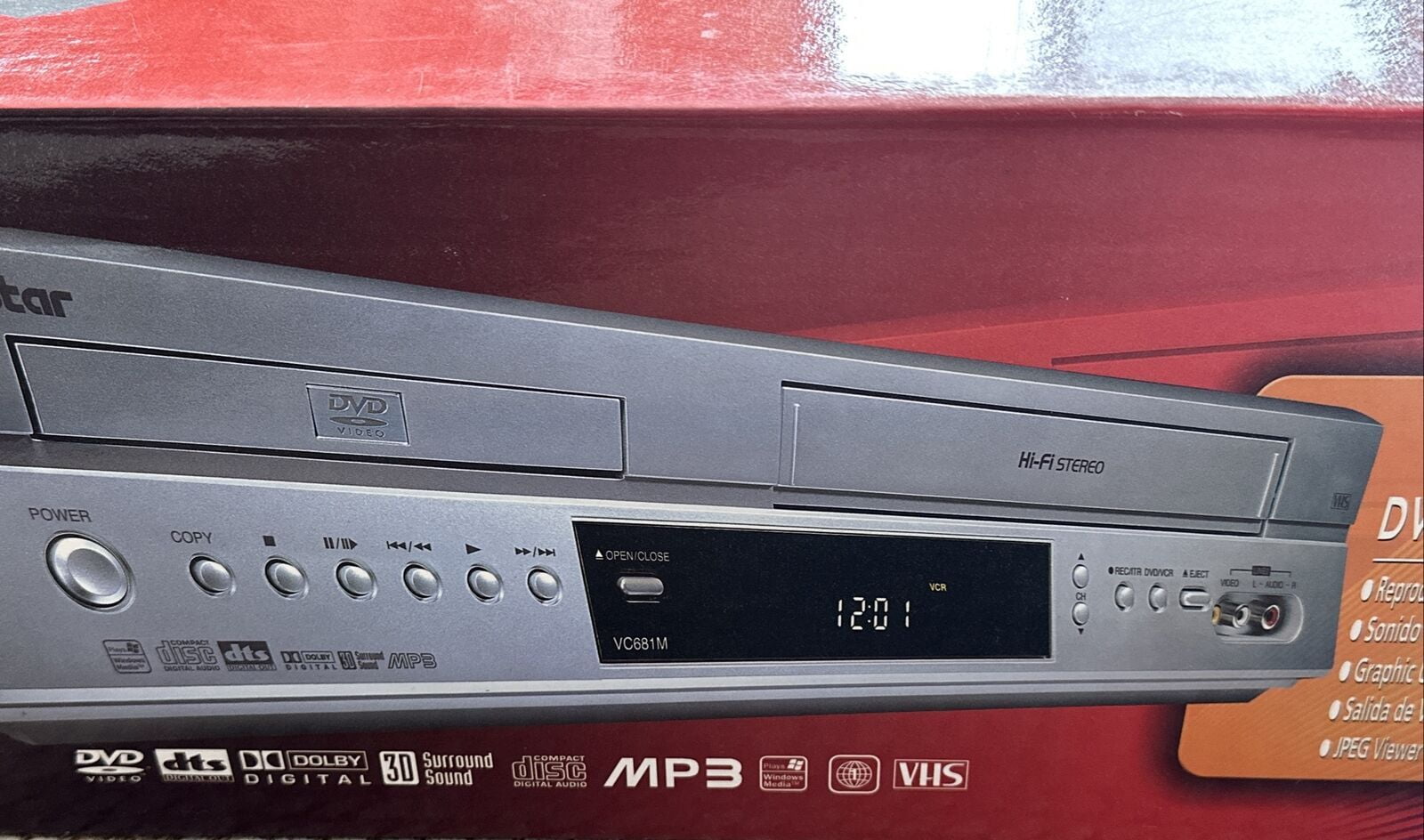 Goldstar Vc681mM DVD VCR Combo Dvd Player Vhs Player With Hdmi Adapter