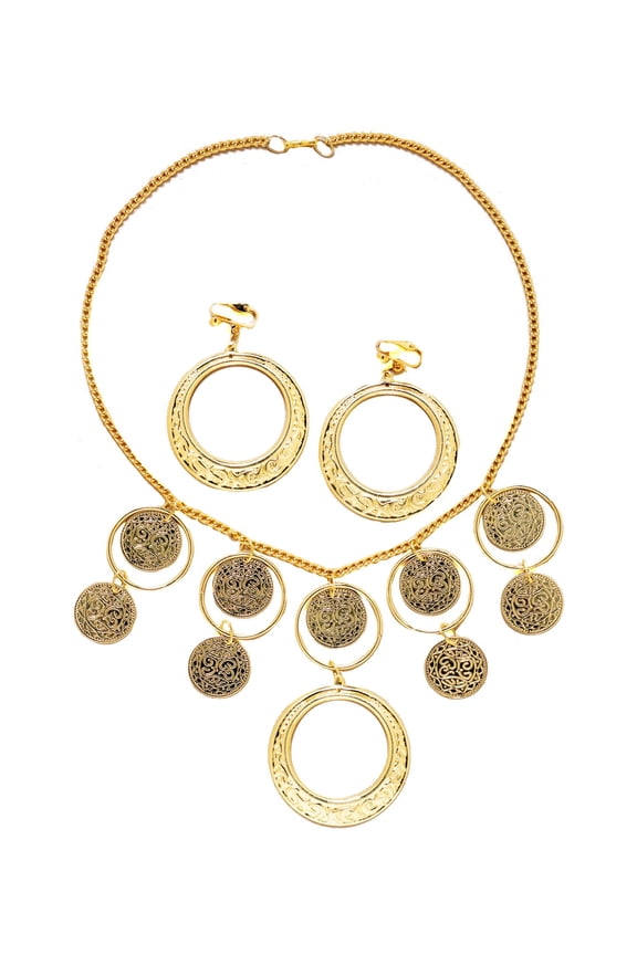 Goldstone Earrings and Necklace Set