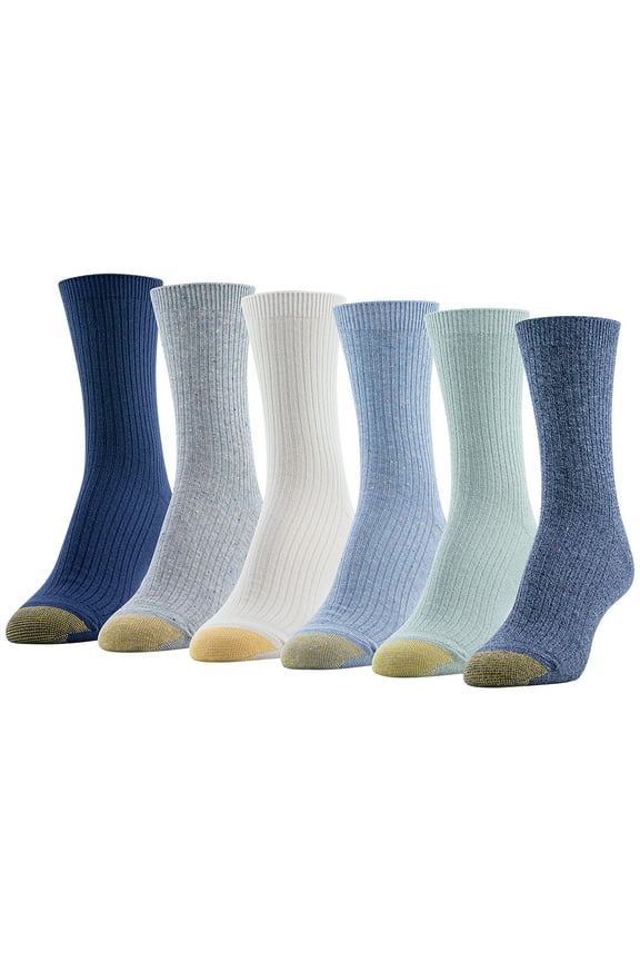 Edition Women’s Modern Mid-Crew Socks, 6-Pack, Shoe Sizes 6-9