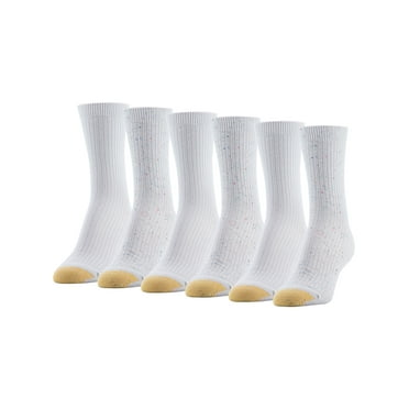 Goldtoe Edition Women’s Modern Mid-Crew Socks, 6-Pack, Shoe Sizes 6-9