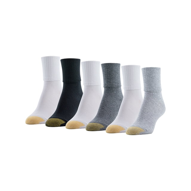 Goldtoe Edition Womens Classic Turn Cuff Socks, 6 Pairs