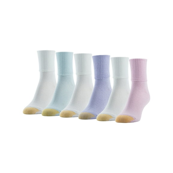 Goldtoe Edition Womens Classic Turn Cuff Socks, 6 Pairs