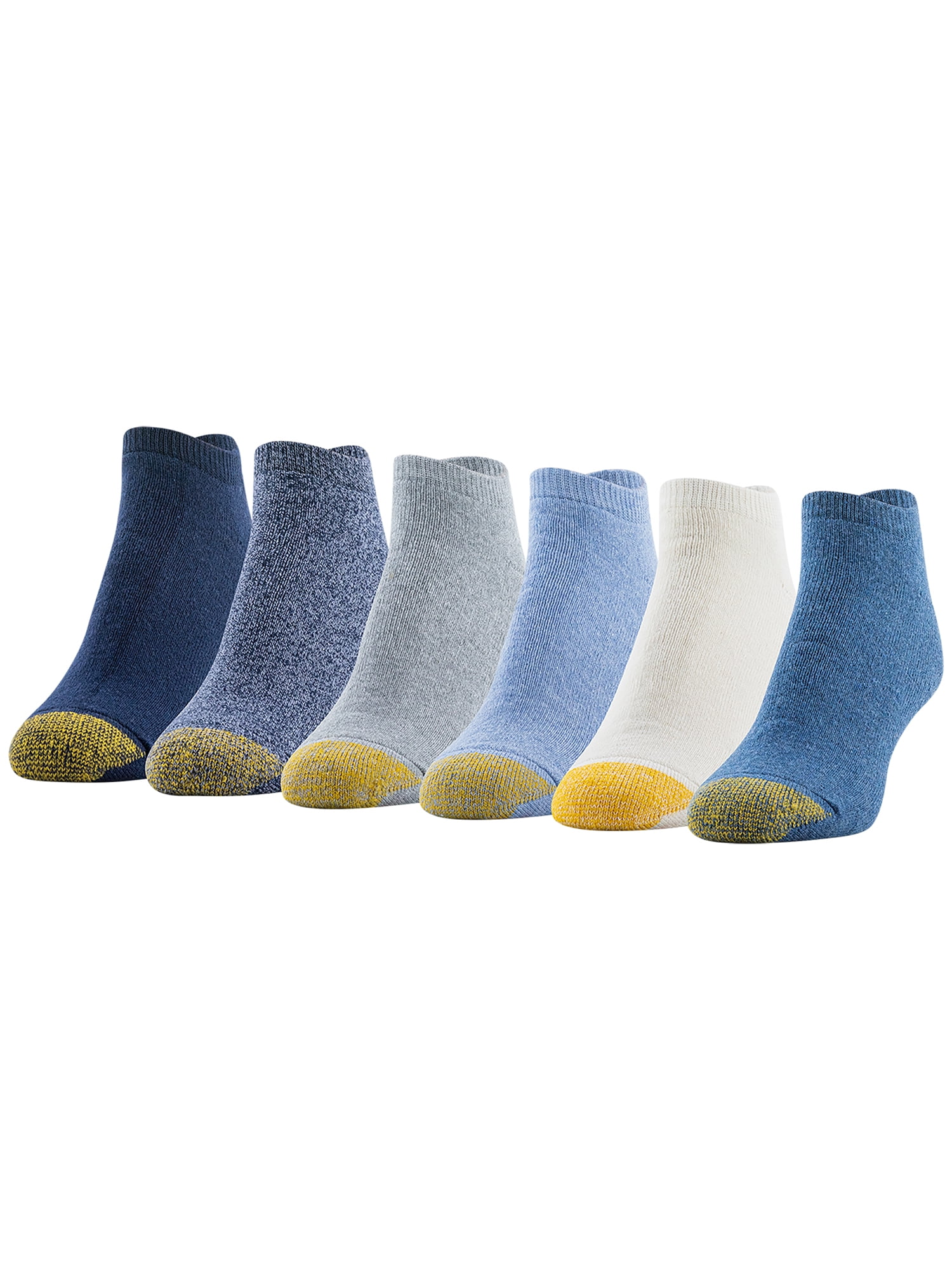 Goldtoe Edition Womens Full Cushion No Show Socks, 6 Pairs