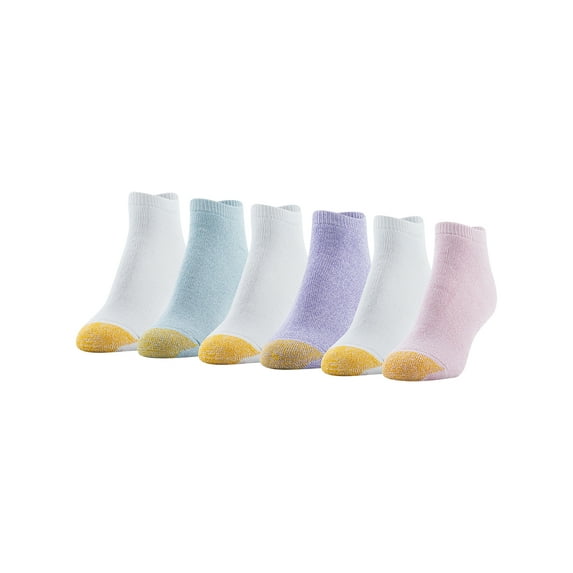 Goldtoe Edition Womens Full Cushion No Show Socks, 6 Pairs