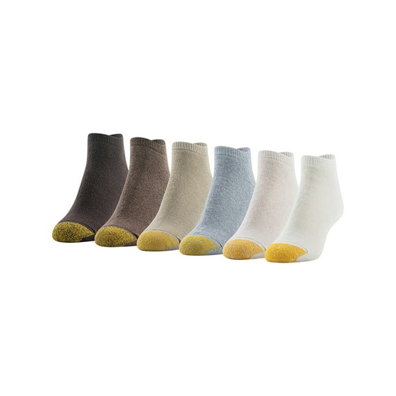 Goldtoe Edition Womens Full Cushion No Show Socks, 6 Pairs