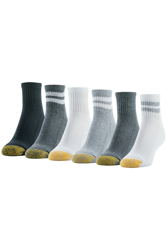 Edition Womens Half Cushion Quarter Socks, 6 Pairs