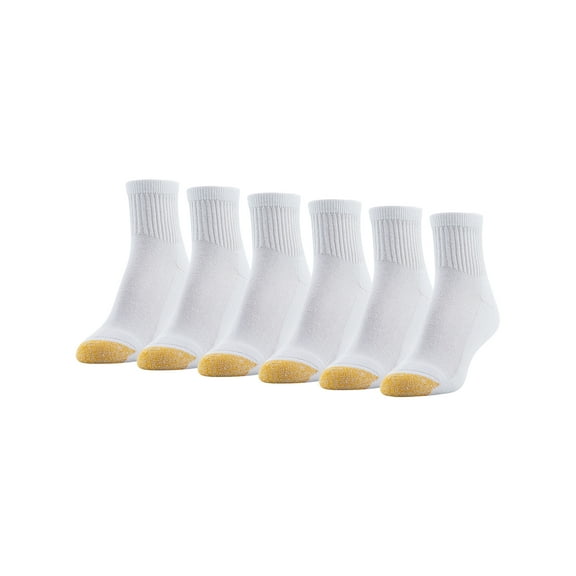 Goldtoe Edition Womens Half Cushion Quarter Socks, 6 Pairs