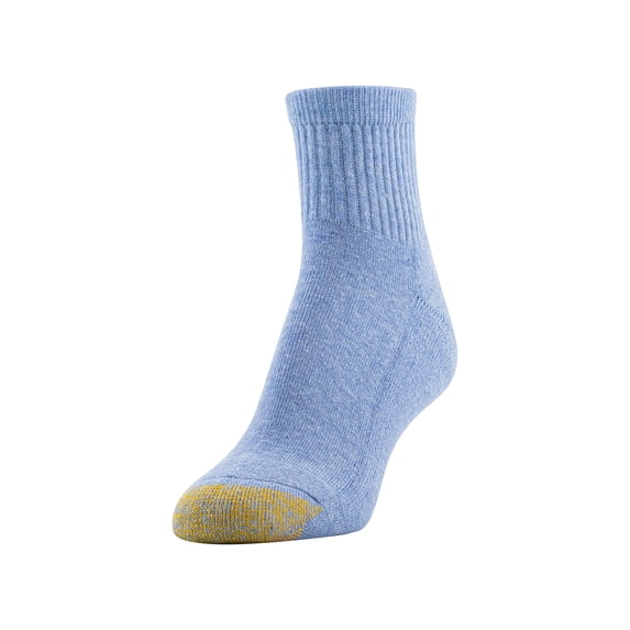 Goldtoe Edition Womens Half Cushion Quarter Socks, 6 Pairs