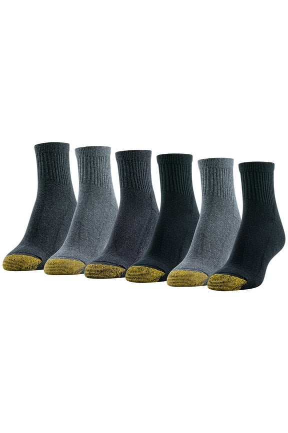 Edition Womens Half Cushion Quarter Socks, 6 Pairs