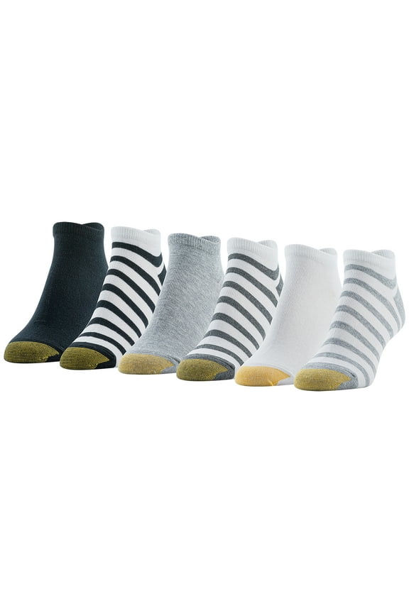 Edition Womens Rugby Stripe Liner Socks, 6 Pairs