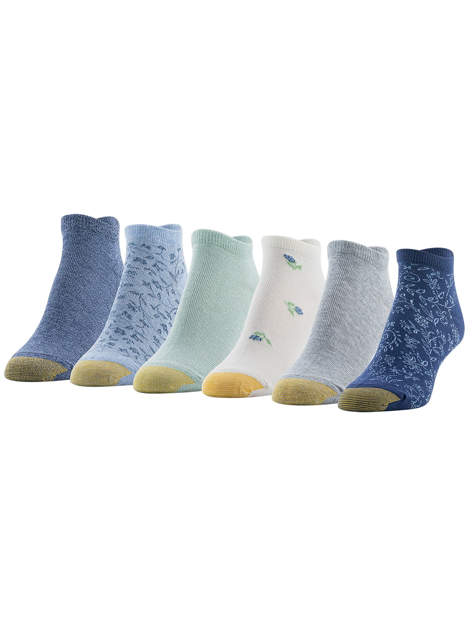 Goldtoe Edition Womens Scroll Floral Liner Socks, 6 Pairs