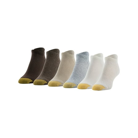Goldtoe Edition Womens Texture Tab Liner Socks, 6 Pairs