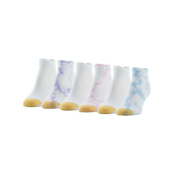 Goldtoe Edition Womens Tie Dye Liner Socks, 6 Pairs