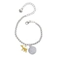 thumbnail image 1 of Goldtone 3-D Bear Not All Angels Have Wings Some Wear Scrubs Engraved Bracelet, 1 of 1