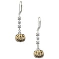 thumbnail image 1 of Goldtone 3-D Large Jack O' Lantern with Leaves Crystal Madison Leverback Earrings, 1 of 2