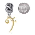 thumbnail image 1 of Goldtone Bass Clef Come Let us Adore Him Charm Beads (Set of 2), 1 of 1