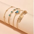 thumbnail image 1 of Goldtone Blue Butterfly Set Of 4 Bracelets, 1 of 1