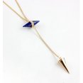 thumbnail image 1 of Goldtone Blue Spike Drop Necklace, 1 of 1