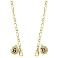 thumbnail image 1 of Goldtone Capital Letter - B - Pebble Disc - Goldtone Face Mask Necklace, 1 of 2