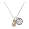 thumbnail image 1 of Goldtone Crystal Initial - J - Snowflakes are Kisses Necklace, 1 of 2