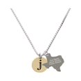 thumbnail image 1 of Goldtone Disc 1/2'' Initial - j - Engraved Texas Raised Necklace, 1 of 2