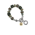 thumbnail image 1 of Goldtone Disc 1/2'' - Symbol - Ampersand - & - Fall Crystal Bead Charm Bracelet, 1 of 1