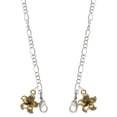 thumbnail image 1 of Goldtone Flower Silvertone Face Mask Necklace, 1 of 2