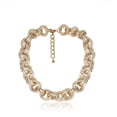 thumbnail image 1 of Goldtone Hammered Chain Link Necklace, 1 of 1