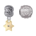 thumbnail image 1 of Goldtone Hexagram Star Snowflakes are Kisses from Heaven Charm Beads (Set of 2), 1 of 1