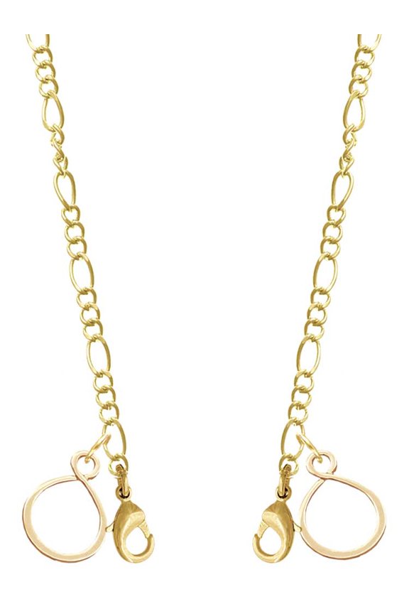 Goldtone Infinity Loop Goldtone Face Mask Necklace
