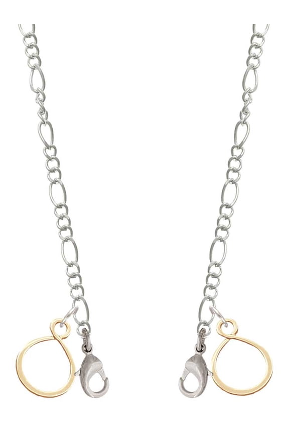 Goldtone Infinity Loop Silvertone Face Mask Necklace