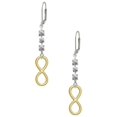 thumbnail image 1 of Goldtone Large Infinity Sign Crystal Madison Leverback Earrings, 1 of 2
