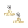 thumbnail image 1 of Goldtone Large Je T'aime Clear Crystal Clip On Earrings, 1 of 3