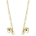 thumbnail image 1 of Goldtone Large May - Green Crystal Heart Goldtone Face Mask Necklace, 1 of 2