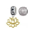 thumbnail image 1 of Goldtone Lotus Outline 5K Run She Believed She Could Charm Beads (Set of 2), 1 of 1
