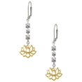 thumbnail image 1 of Goldtone Lotus Outline Crystal Madison Leverback Earrings, 1 of 2