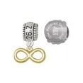 thumbnail image 1 of Goldtone Medium Infinity Sign 26.2 Marathon Run She Believed She Could Charm Beads (Set of 2), 1 of 1