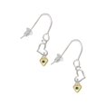 thumbnail image 1 of Goldtone Mini December - Teal Crystal Heart Heart French Earrings, 1 of 1