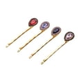 thumbnail image 1 of Goldtone Multi Colored Crystal Teardrop Set Of 4 Hair Pins, 1 of 3
