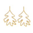 thumbnail image 1 of Goldtone Open Leaf Drop Earrings, 1 of 1