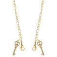 thumbnail image 1 of Goldtone Open Peace Heart Key Goldtone Face Mask Necklace, 1 of 2