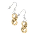 thumbnail image 1 of Goldtone Paw Prints Infinity Heart French Earrings, 1 of 1