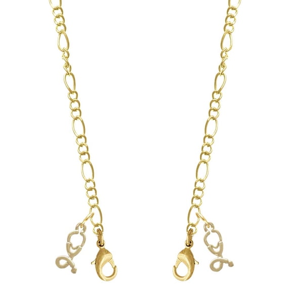 Goldtone Stethoscope Goldtone Face Mask Necklace