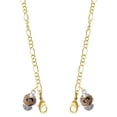 thumbnail image 1 of Goldtone Wide Tan Cheetah Print Spinners Goldtone Face Mask Necklace, 1 of 2