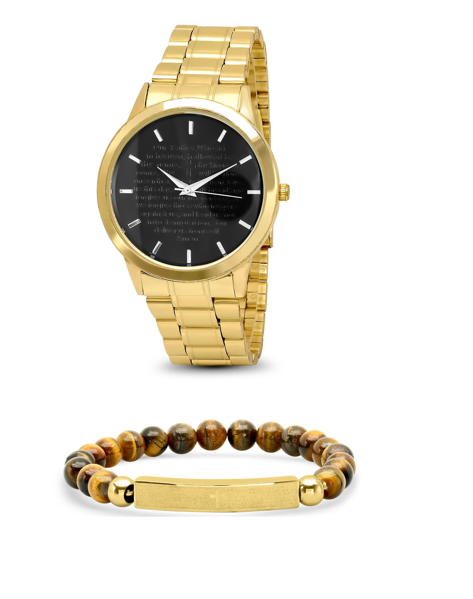 Goldtoned Watch/ Bracelet Set